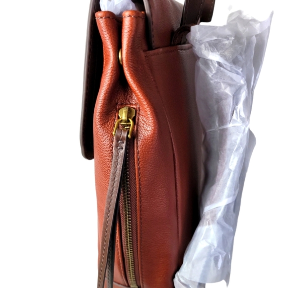 Fossil Claire Leather Brown Brandy Backpack - Picture 6 of 10